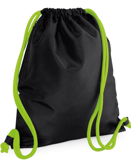 Bagbase BG110 Icon Gymsac - Black/Lime Green