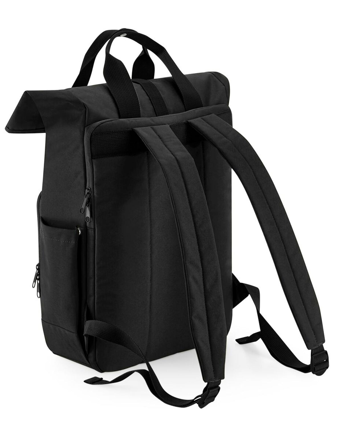 Bagbase BG118L Recycled Roll Top Backpack - Black