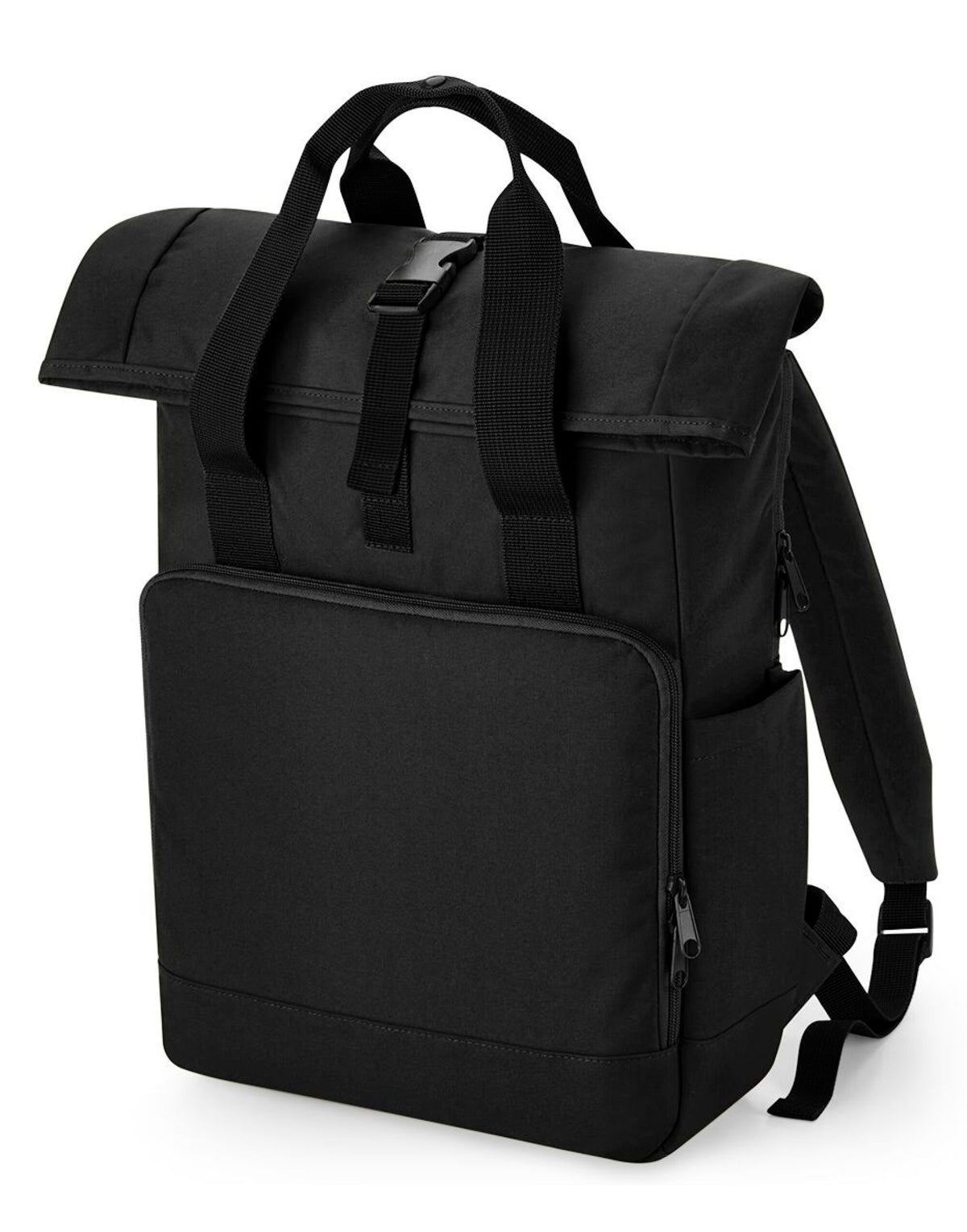 Bagbase BG118L Recycled Roll Top Backpack - Black