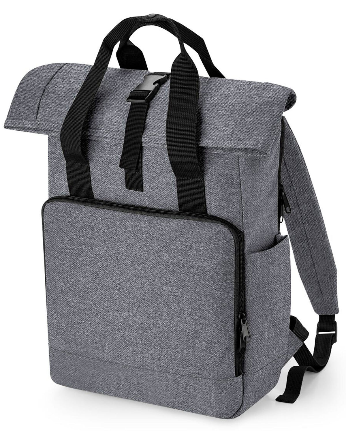 Bagbase BG118L Recycled Roll Top Backpack - Grey Marl