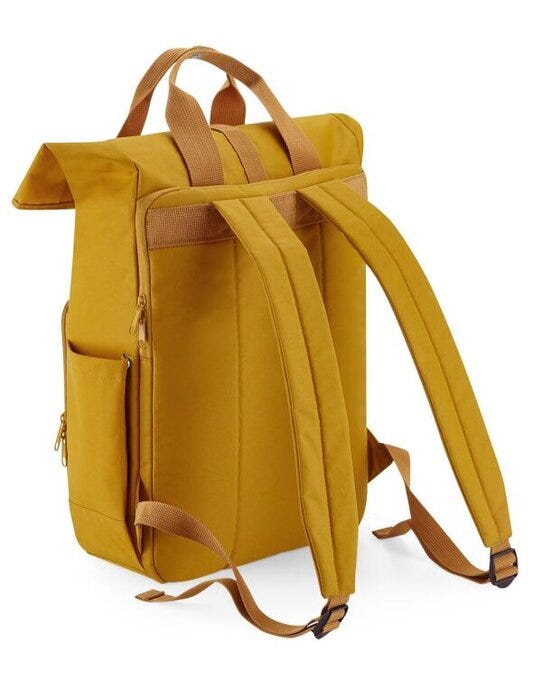 Bagbase BG118L Recycled Roll Top Backpack - Mustard