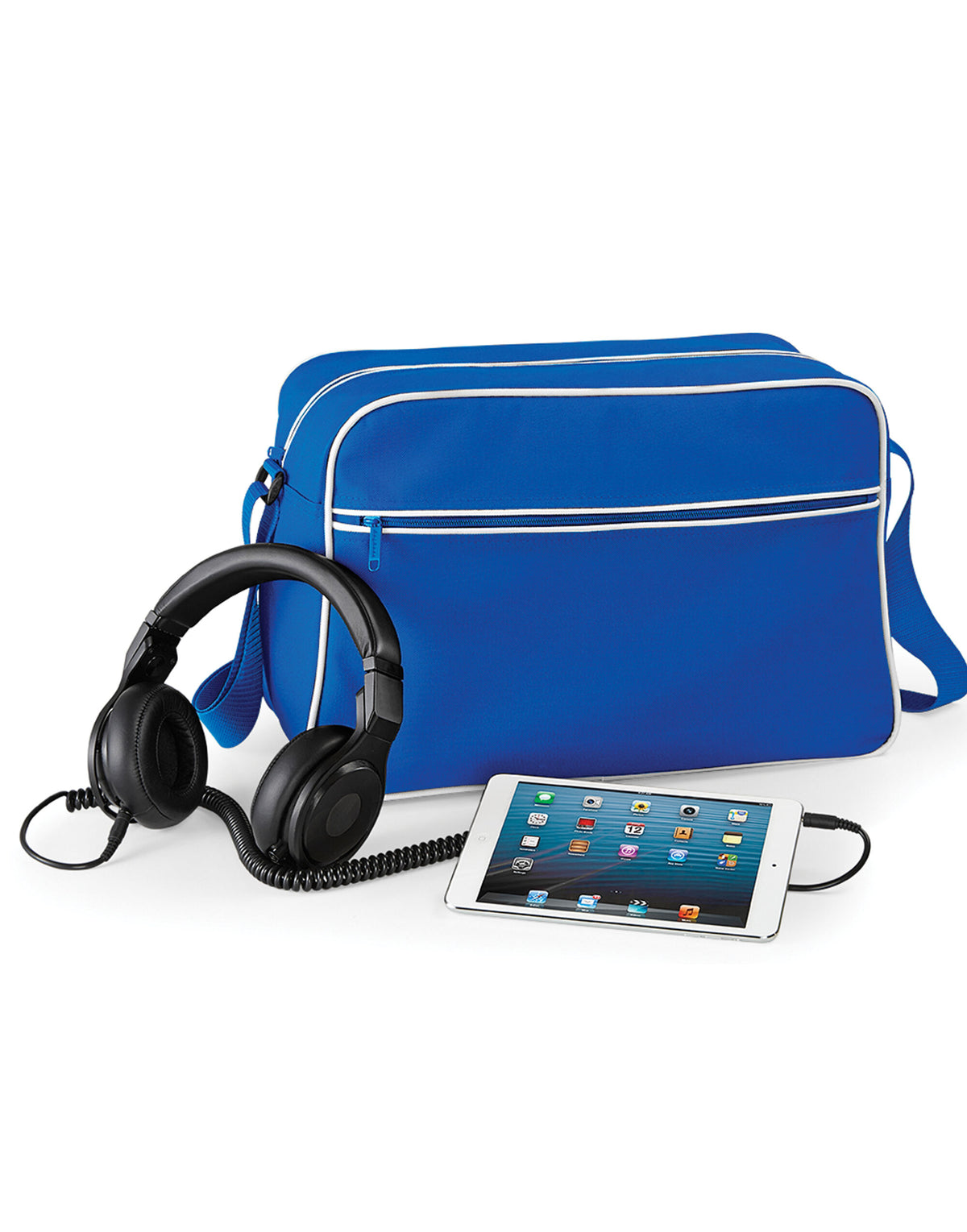 Bagbase BG14 Retro Shoulder Bag - Bright Royal/White
