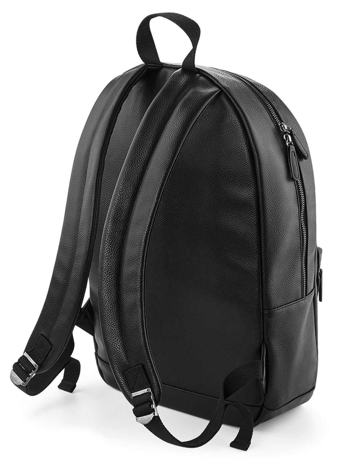 Bagbase BG255 Faux Leather Fashion Backpack - Black