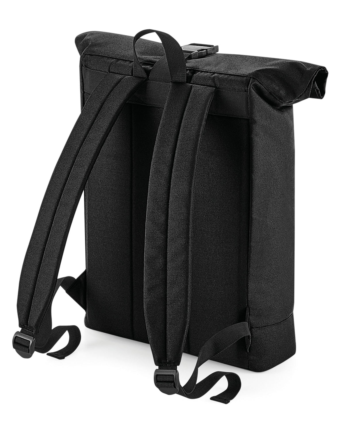 Bagbase BG286 Recycled Roll-Top Backpack - Black