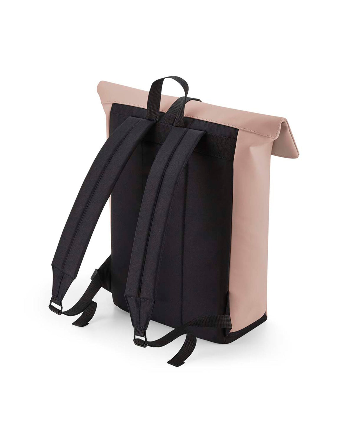 Bagbase BG335 Matte PU Roll Top Backpack - Nude Pink