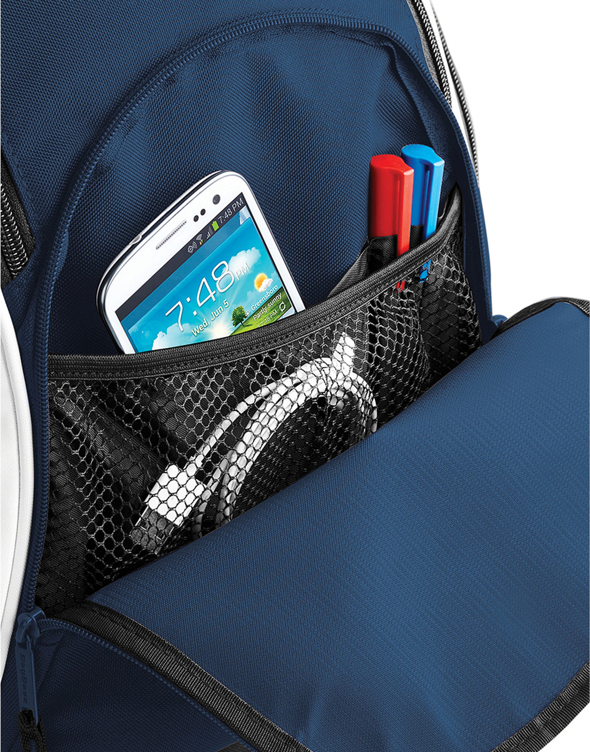 Bagbase BG571 Teamwear Backpack - French Navy/White