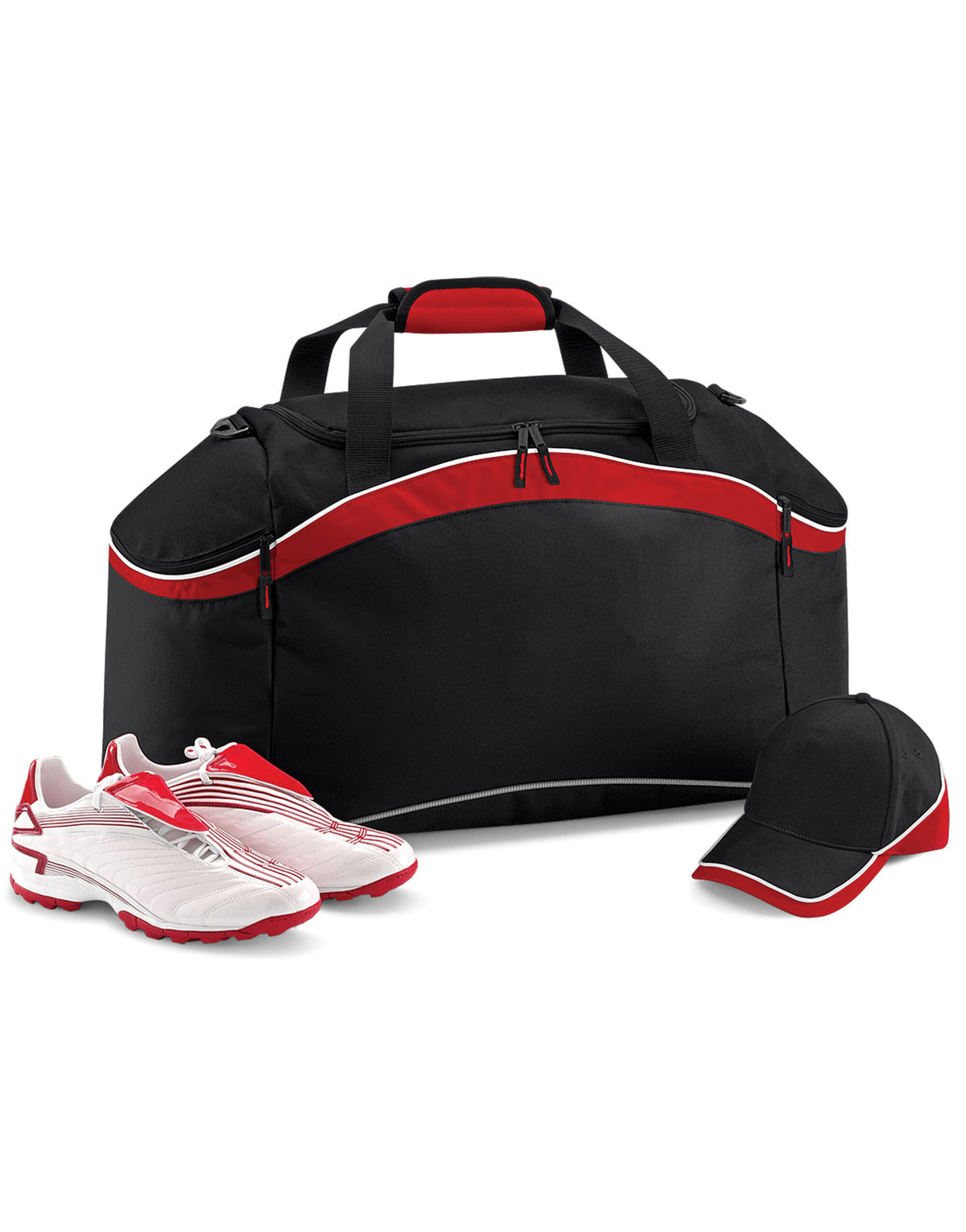 Bagbase BG572 Teamwear Holdall - Black/Classic Red/White