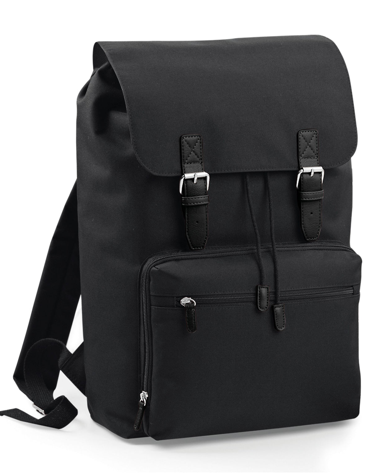 Bagbase BG613 Vintage Laptop Backpack - Black/Black