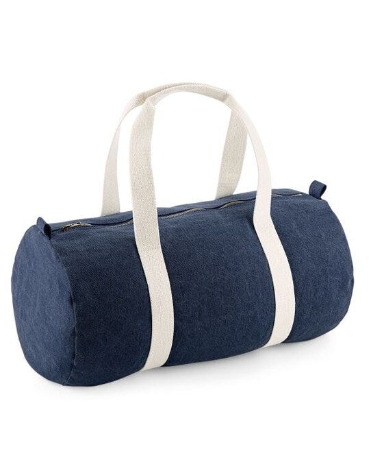 Bagbase BG646 Denim Barrel Bag - Denim Blue