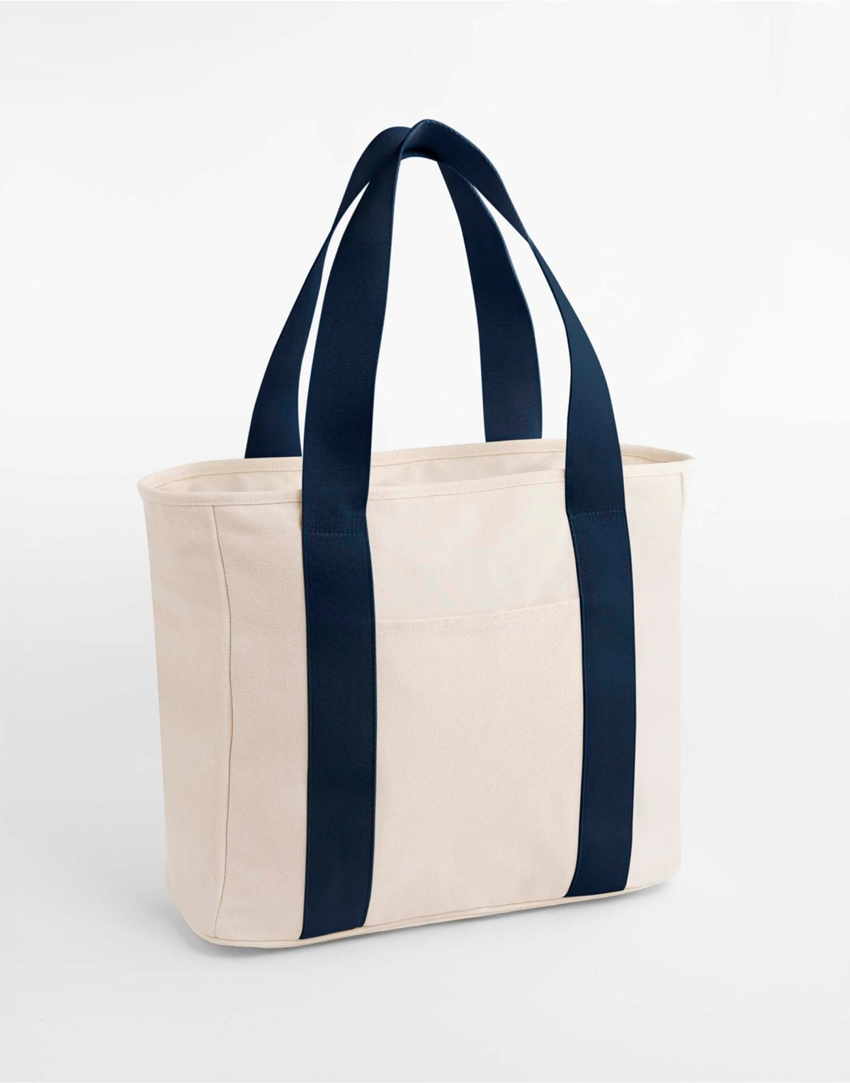 Bagbase BG675 Edit Canvas Tote - Natural/Navy