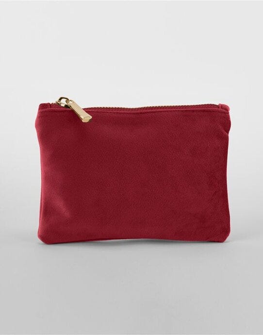 Bagbase BG715 Velvet Accessory Pouch - Ruby Red