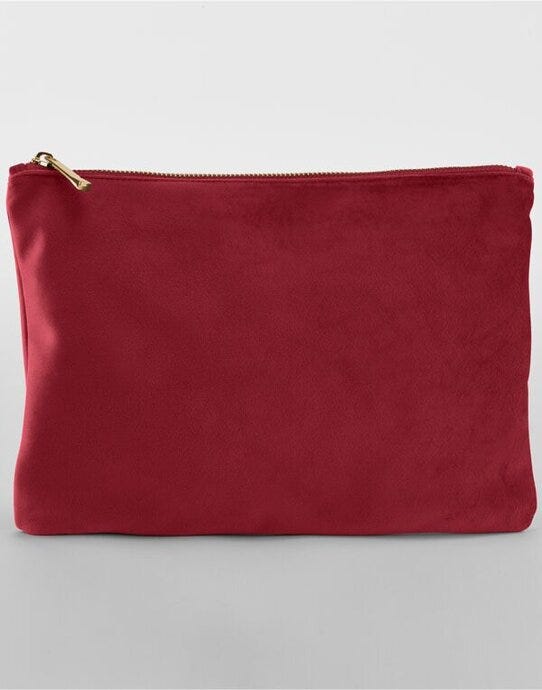 Bagbase BG715 Velvet Accessory Pouch - Ruby Red