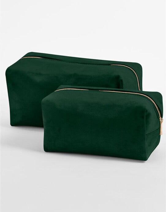 Bagbase BG716 Velvet Toiletry/Accessory Case - Dark Emerald