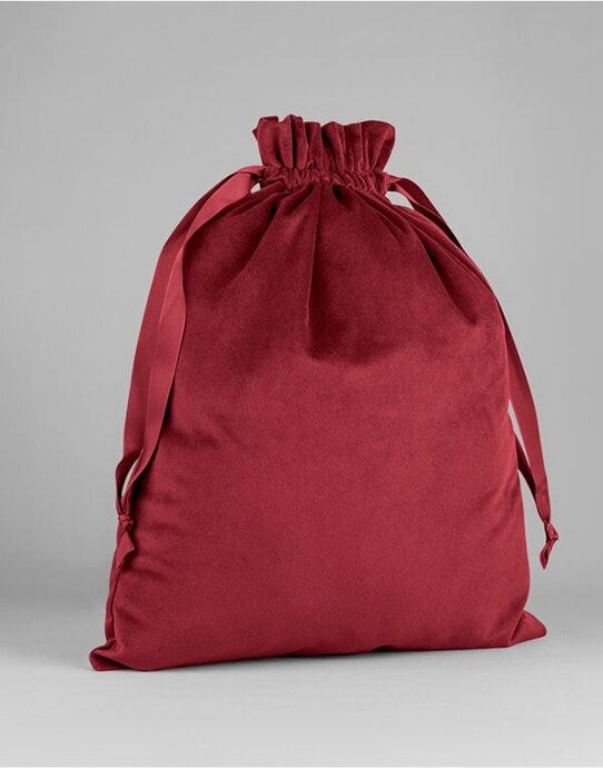 Bagbase BG718 Velvet Gift Bag - Ruby Red