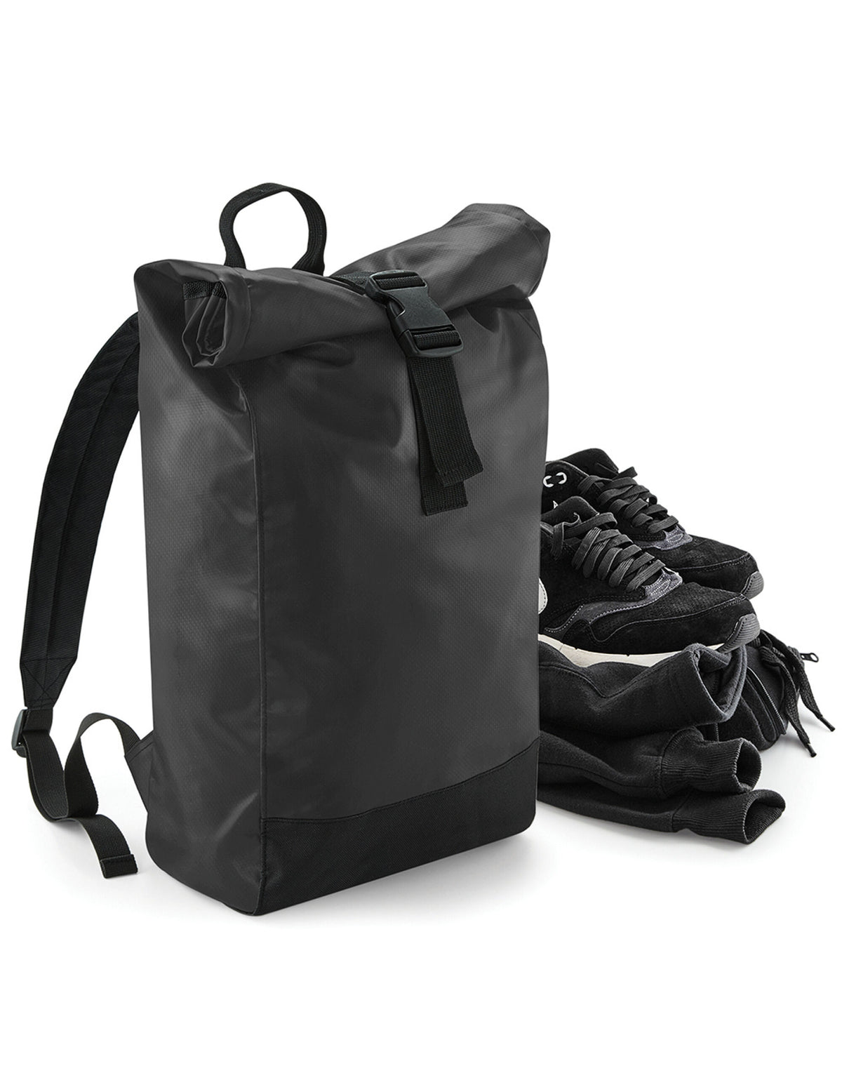 Bagbase BG815 Tarp Roll-Top Backpack - Black
