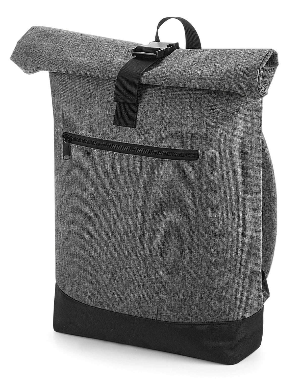 Bagbase BG855 Roll-Top Backpack - Grey Marl/Black