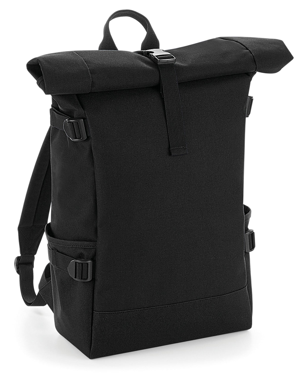 Bagbase BG858 Block Roll-Top Backpack - Black/Black