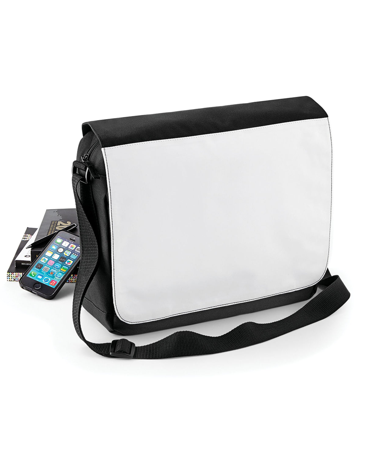 Bagbase BG965 Sublimation Messenger Bag - Black