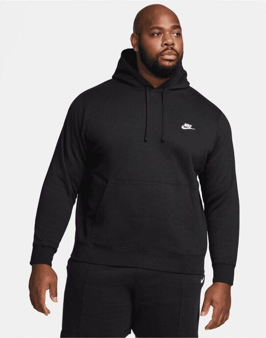 Nike BV2654 Sportswear Club Hoodie - Black/Black/White