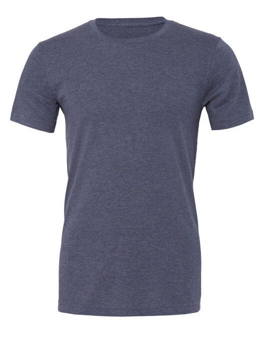 Bella + Canvas CA3001CVC Canvas Unisex Heather Jersey SS Tee - Heather Navy