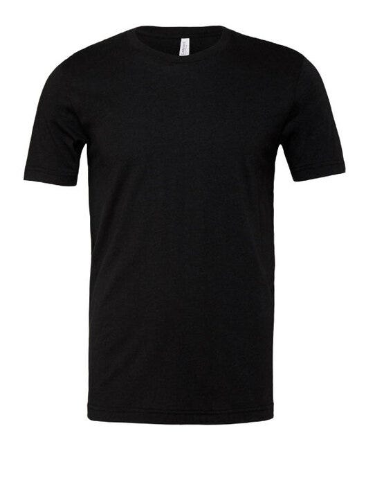 Bella + Canvas CA3001CVC Canvas Unisex Heather Jersey SS Tee - Black/Heather