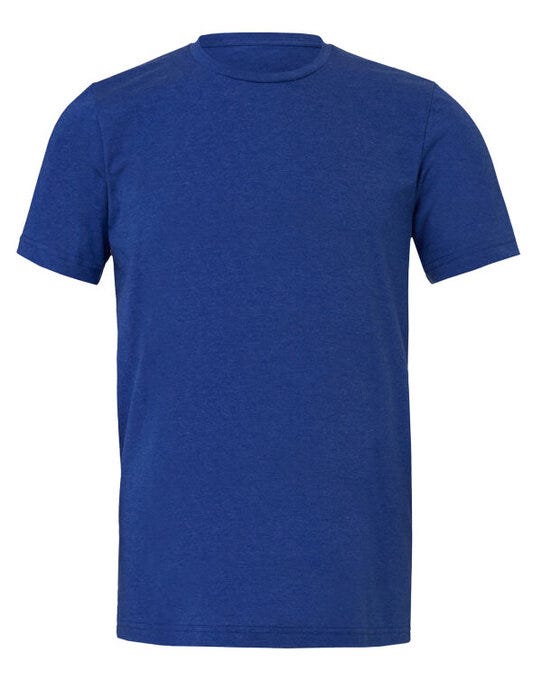 Bella + Canvas CA3001CVC Canvas Unisex Heather Jersey SS Tee - Heather True Royal