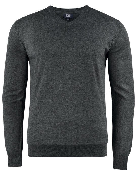 Cutter & Buck CB355418 C&B Oakville V-Neck Sweater - Anthracite Melange