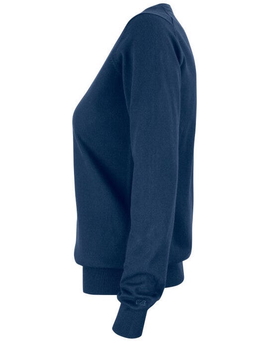 Cutter & Buck CB355419 C&B Ladies Oakville V-Neck Sweater - Dark Navy