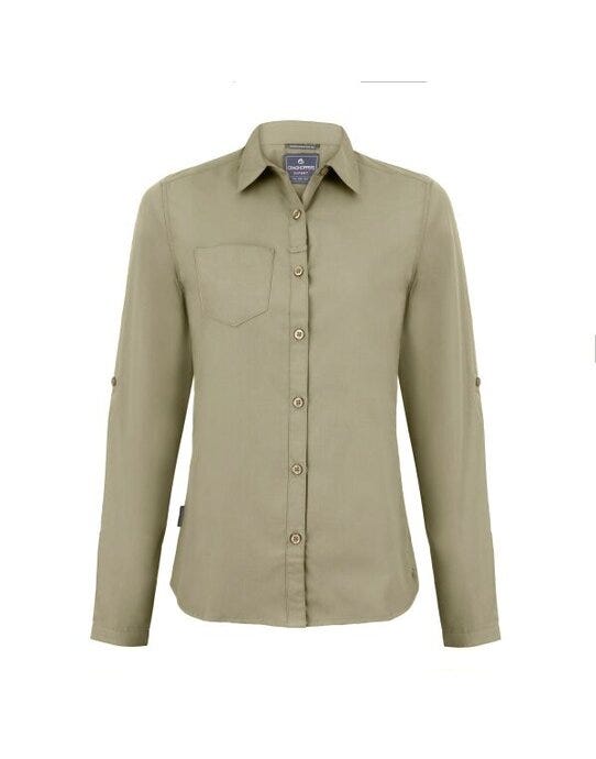 Craghoppers Expert CES002 Womens Kiwi LS Shirt - Pebble