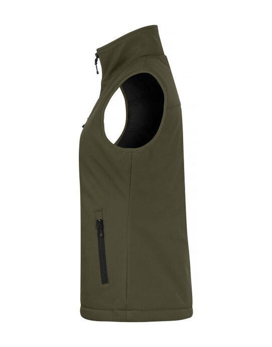 Clique CQ020959 Ladies Padded Softshell Vest - Fog Green