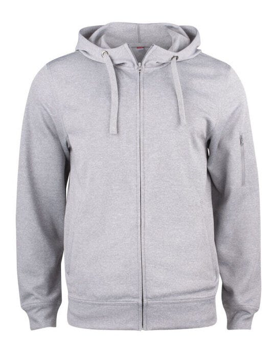 Clique CQ021014 Basic Active Full Zip Hoody - Grey Melange