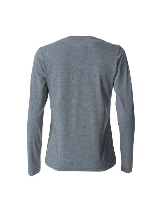 Clique CQ029034 Ladies L/S Basic-T - Grey Melange