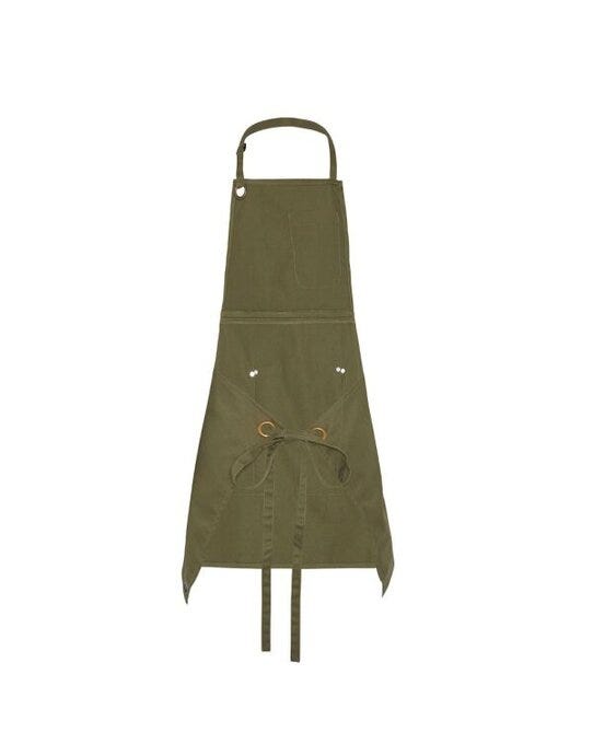 Dennys DE113 Denny's Le Chef Prep Utility Apron - Olive