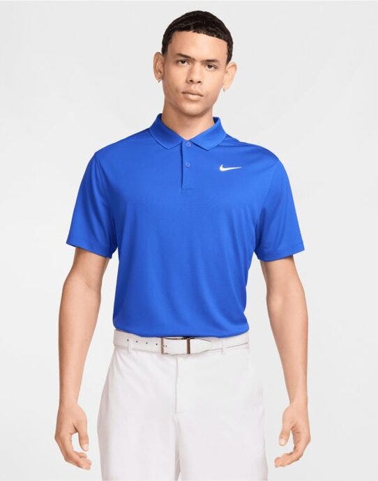 Nike DH0822 Dri-FIT Victory Solid Polo (LC) - Game Royal/White