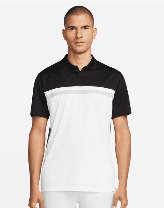 Nike DH0849 Victory Colourblock Polo - Black/White