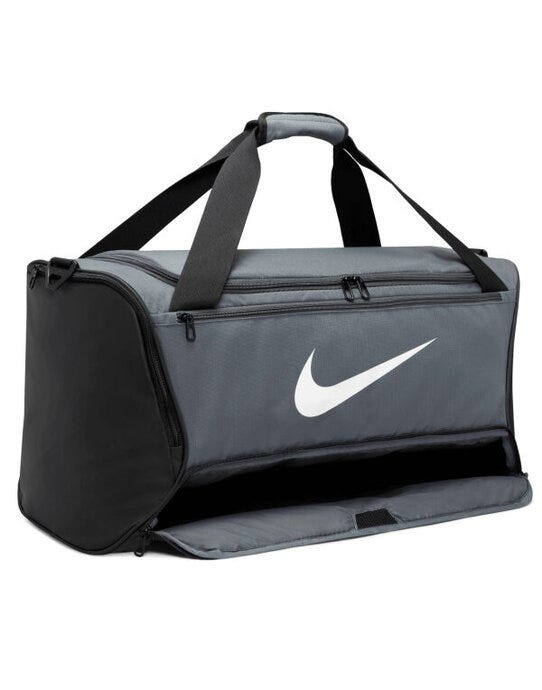 Nike DH7710 Brasilia Training Duffle Bag (60L) - Iron Grey/ Black/ White