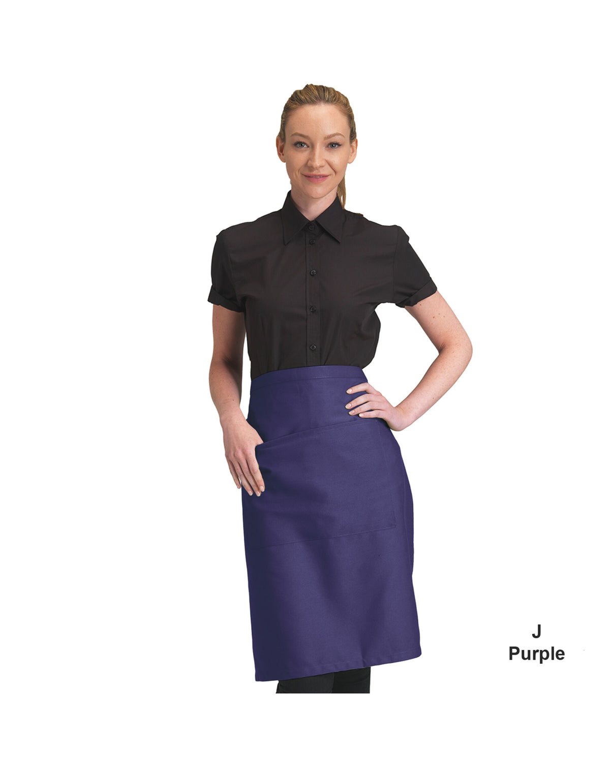 Dennys DP110 Recycled Waist Apron W Pocket - Purple