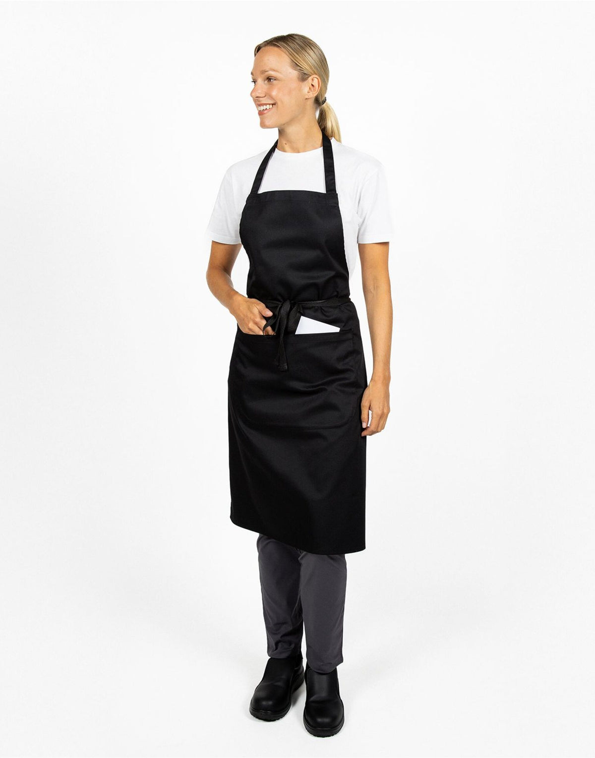 Dennys DP119 Denny's Low Cost Pocket Apron - Black