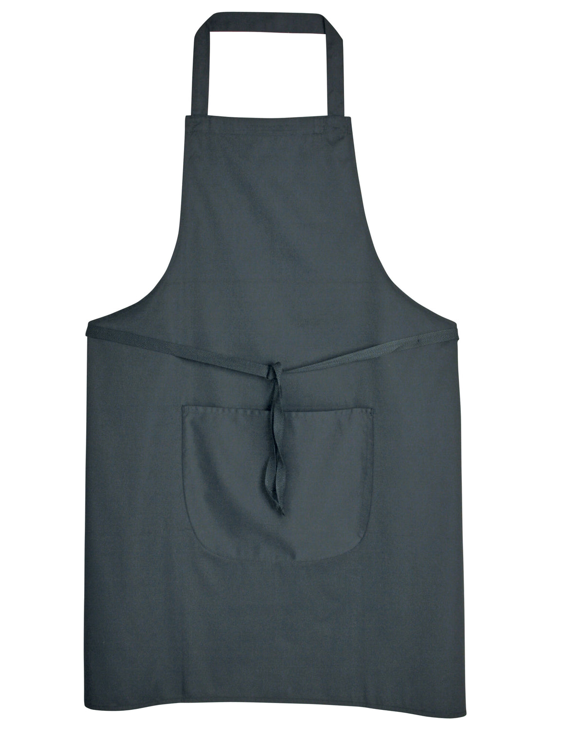 Dennys DP55CNQ Low Cost Bib Apron With Pocket - Black