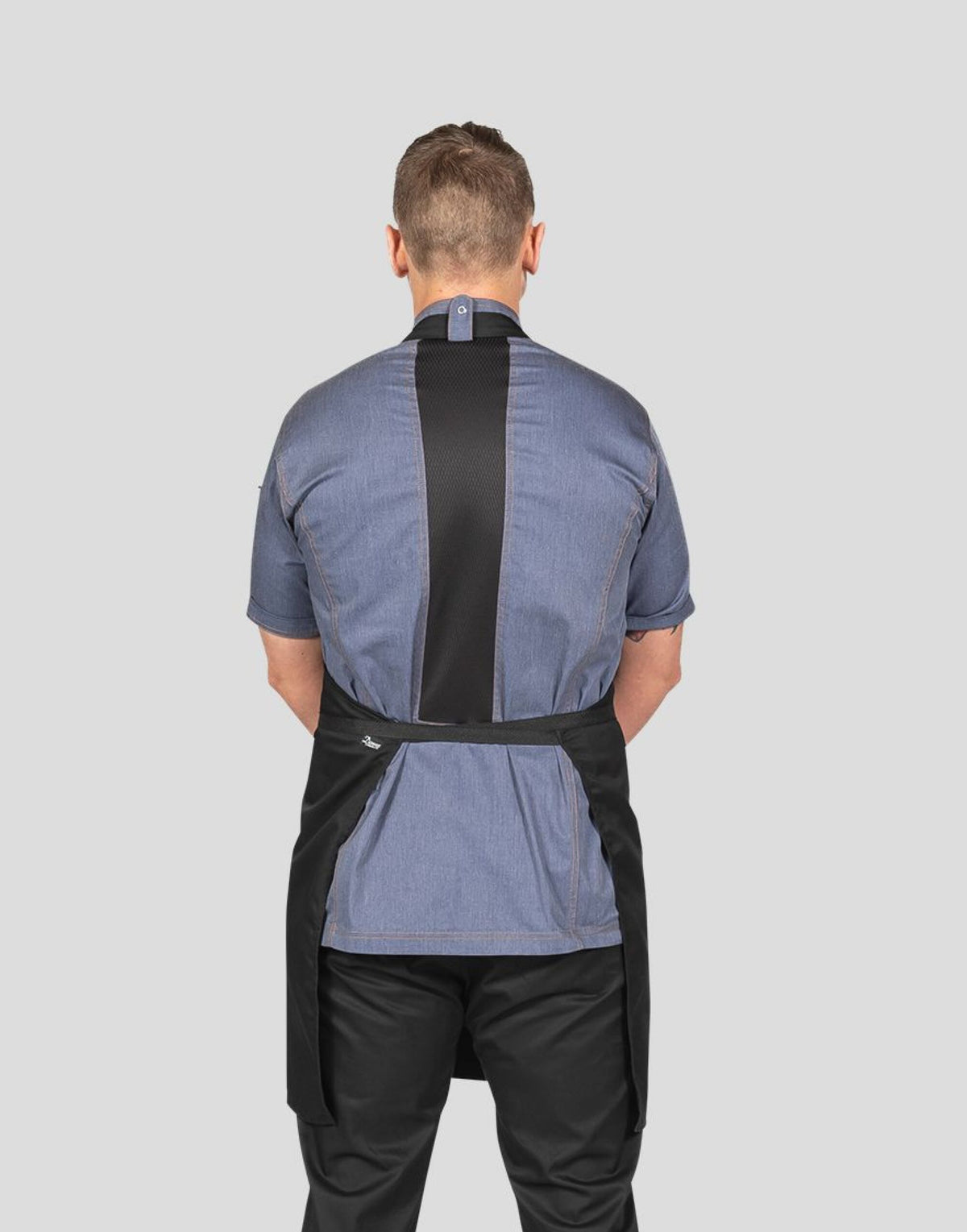 Dennys DP55CNQ Low Cost Bib Apron With Pocket - Black