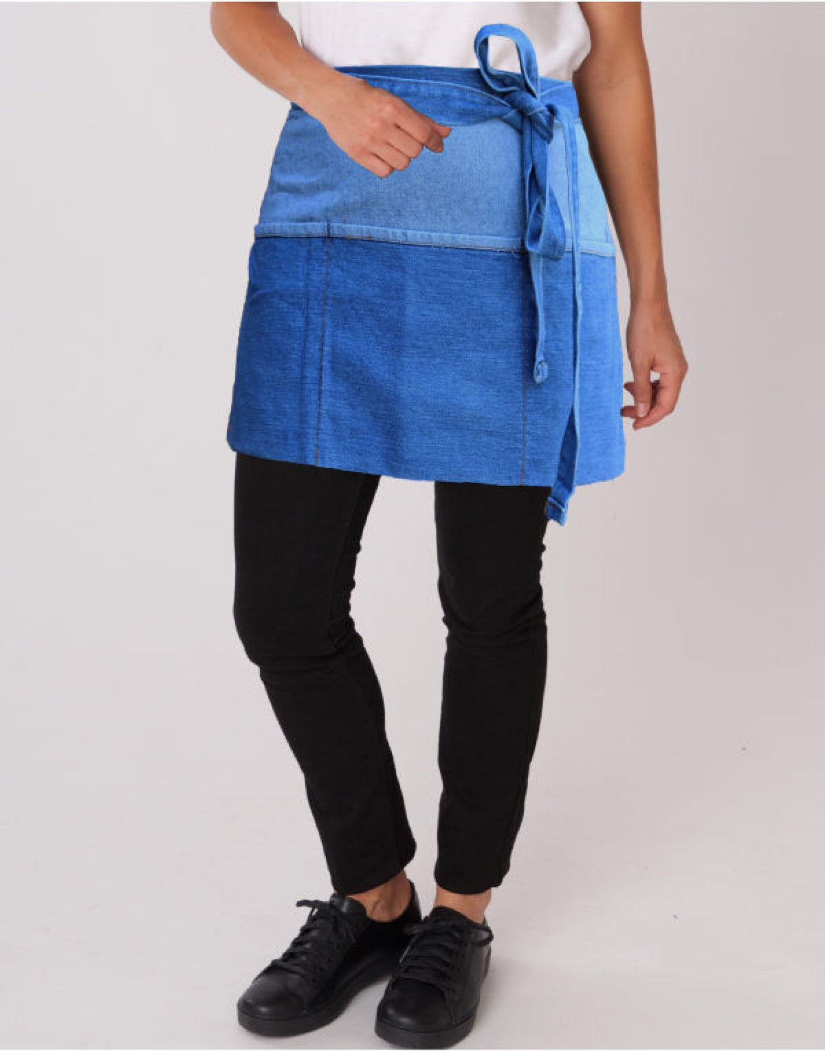 Dennys DW41A Denim Money Pocket Apron - Blue Denim