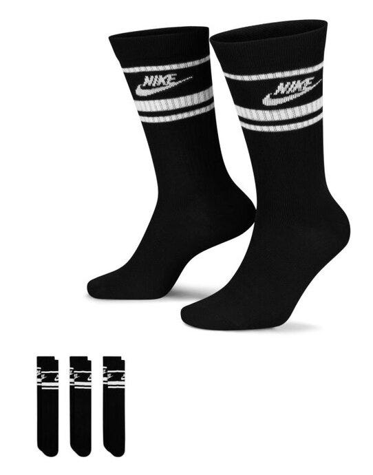 Nike DX5089 Everyday Crew Socks Stripes (3 PR) - Black/White