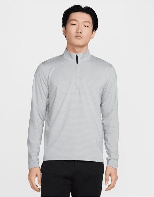 Nike FD5837 Dri-FIT 1/2 Zip Golf Top - Wolf Grey/Black