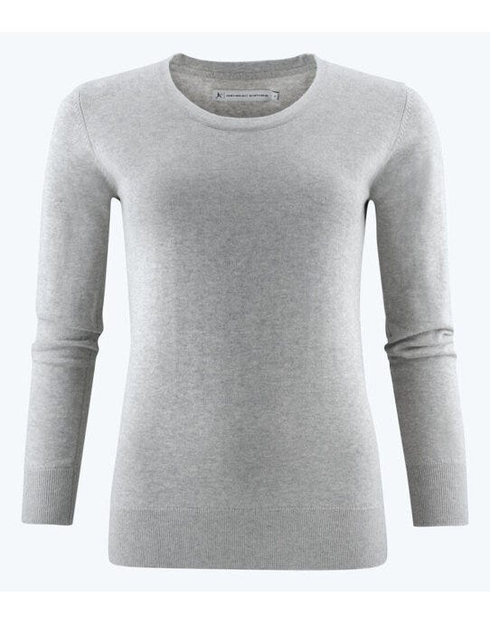 James Harvest HAR2122509 Ashland U-Neck Ladies Knit - Grey Melange