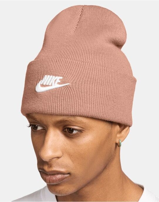 Nike HF0186 Peak Beanie - Rose Gold/White