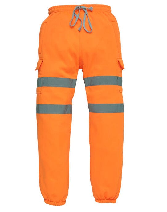 Yoko HV016T Hi Vis Jogging Pants - Hi Vis Orange