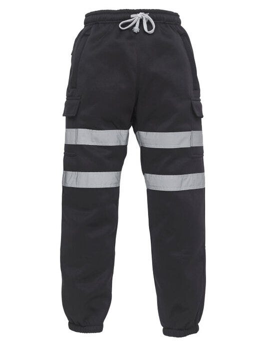 Yoko HV016T Hi Vis Jogging Pants - Black