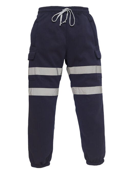 Yoko HV016T Hi Vis Jogging Pants - Navy
