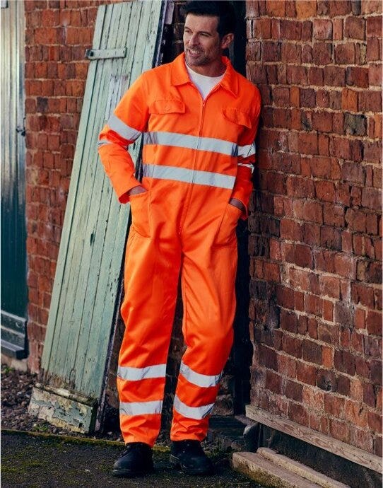 Yoko HV058-3M Hi-Vis Polycotton Coverall - Hi Vis Orange