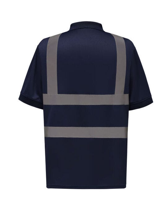 Yoko HVJ210-3M Hi-Vis Short Sleeve Polo Shirt - Navy